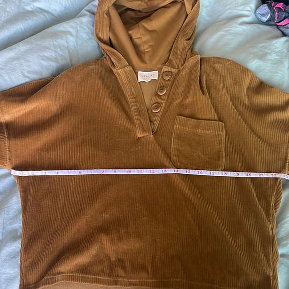 Sezane - worn once, 3/4 sleeve corduroy hoodie. - Picture 6 of 8